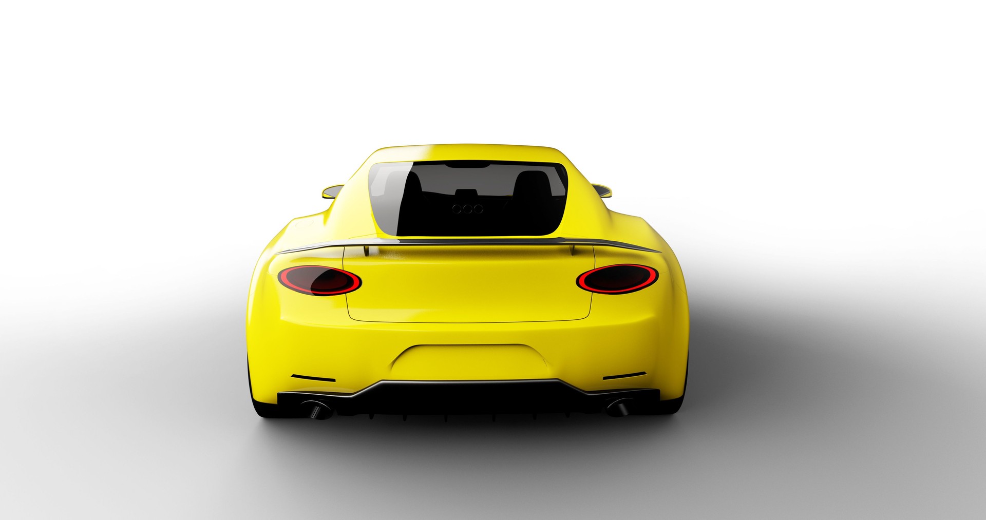 yellow sports car isolated on white background